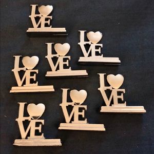 Chrome LOVE Place Card Holders
